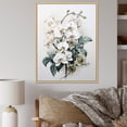 thumbnail image 1 of Designart "Tranquil Black And White Orchid" Orchids Floater Framed Canvas Prints, 1 of 5