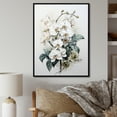 thumbnail image 1 of Designart "Tranquil Black And White Orchid" Orchids Floater Framed Canvas Prints, 1 of 5
