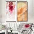 thumbnail image 1 of Designart "Tranquil Bliss in Raspberry Hues II" Abstract Liquid Ink Framed Wall Art Set Of 2 - Modern Pink Gallery Wall Frame Set For Home Decor, 1 of 6