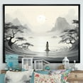 thumbnail image 1 of Designart "Tranquil Garden Retreat" Buddhism Floater Framed Canvas Art Print, 1 of 5