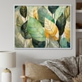 thumbnail image 1 of Designart "Tranquil Green And Yellow Leaves" Leaves Floater Framed Wall Decor, 1 of 5