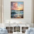 thumbnail image 1 of Designart "Tranquil Horizons At Beach Sunrise" Ocean Floater Framed Canvas Art Print, 1 of 5