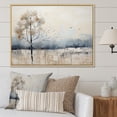 thumbnail image 1 of Designart "Tranquil Minimalism In Beige And Blue Countryside II" Countryside Floater Framed Wall Art Living Room, 1 of 5