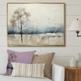 thumbnail image 1 of Designart "Tranquil Minimalism In Beige And Blue Countryside II" Countryside Floater Framed Wall Art Living Room, 1 of 5