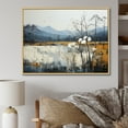 thumbnail image 1 of Designart "Tranquil Minimalism In Beige And Blue Countryside IV" Countryside Floater Framed Canvas Prints, 1 of 5