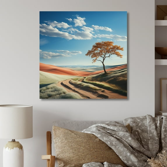 Designart "Tranquil Minimalism: Prairie Photography I" Minimalism Wall Art Living Room