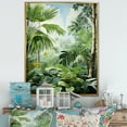 thumbnail image 1 of Designart "Tranquil Minimalist Jungle Palms" Palms & Palm Trees Floater Framed Canvas Wall Art, 1 of 5