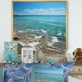 thumbnail image 1 of Designart "Tranquil Oceanfront" Beach Floater Framed Wall Art Living Room, 1 of 5