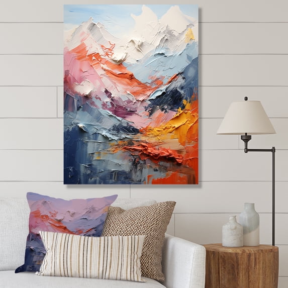 Designart "Tranquil Peak Combinations" Landscape Mountains Wall Art Prints