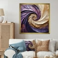 thumbnail image 1 of Designart "Tranquil Purple Pottery Spirals" Abstract Spirals Picture Framed Wall Art Living Room, 1 of 5