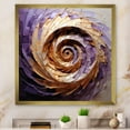 thumbnail image 1 of Designart "Tranquil Purple Pottery Spirals I" Abstract Spirals Picture Framed Canvas Prints, 1 of 5