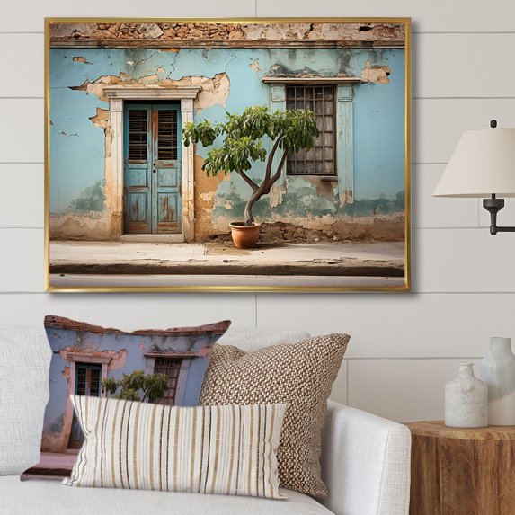 Designart "Tranquil Retreat In Cuba I" Cuba Floater Framed Wall Art Prints