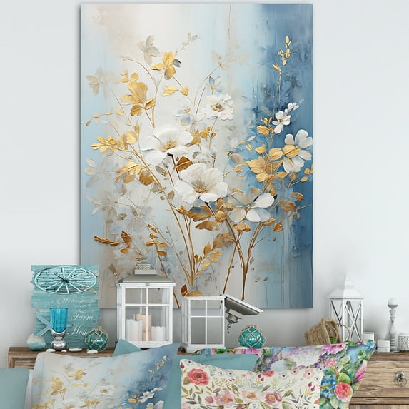 Designart "Tranquil Scene Of Wildflowers In Full Bloom IV" Wildflowers Canvas Prints