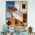 thumbnail image 1 of Designart "Tranquil Spain Beach House" Beach Floater Framed Canvas Art Print, 1 of 5