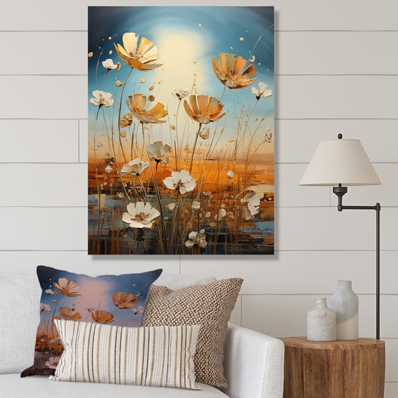 Designart "Tranquil Summer Field Of Flowers I" Flower Wall Decor
