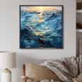 thumbnail image 1 of Designart "Tranquil Sunset Ripples I" Landscape Lake River Floater Framed Wall Decor, 1 of 5