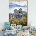 thumbnail image 1 of Designart "Tranquil Views On A Mountain Hike I" Landscape Mountains Floater Framed Wall Art Living Room, 1 of 5