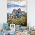 thumbnail image 1 of Designart "Tranquil Views On A Mountain Hike I" Landscape Mountains Floater Framed Wall Art Living Room, 1 of 5