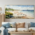 thumbnail image 1 of Designart "Tranquil Vintage Beach Day I" Extra Large Beach Framed Wall Art - Coastal Green Coastal Beach Sand Entryway Framed Wall Art Print, 1 of 7
