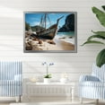 thumbnail image 1 of Designart "Tranquil Waters of Krabi's Coastal Cradle I" Coastal Framed Wall Art Decor - Coastal Blue Coastal Beach Hallway Framed Wall Art Decor, 1 of 6
