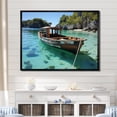 thumbnail image 1 of Designart "Tranquil Waters of Krabi's Coastal Cradle II" Coastal Framed Wall Art - Coastal Blue Coastal Beach Entryway Framed Wall Art Print, 1 of 6
