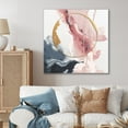 thumbnail image 1 of Designart "Transcendent Beauty in Marble Art Pink and Blue II" Abstract Marble Metal Art Living Room, 1 of 5