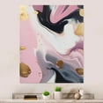thumbnail image 1 of Designart "Transcendent Beauty in Marble Art Pink and Blue IV" Abstract Marble Metal Wall Art Prints, 1 of 5
