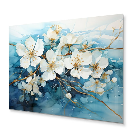 Designart "Transcendent Waters in Drips" Modern Metal Art Print