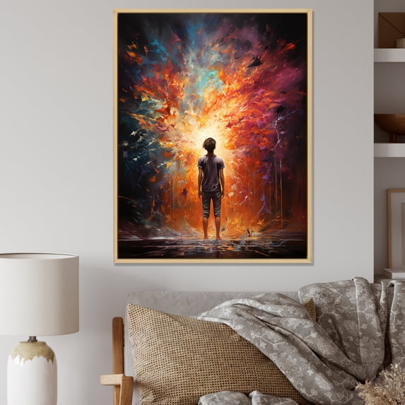 Designart "Transcendental Awareness Through Meditation" Meditation Floater Framed Canvas Art Print