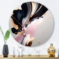 thumbnail image 1 of Designart "Transcending Complexity in Gold and Black" Abstract Metal Round Wall Decor, 1 of 5