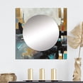 thumbnail image 1 of Designart "Transcending Nature II" Abstract Landscape Grey Large Square Mirror - Square Bedroom Mirror Printed Wall Decor - Modern Square Printed Wall Mirror Art, 1 of 1