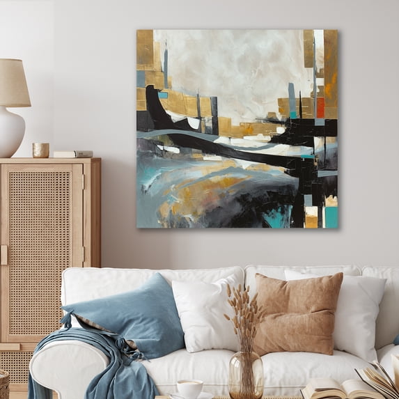 Designart "Transcending Nature II" Abstract Landscape Metal Wall Decor