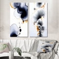 thumbnail image 1 of Designart "Transient Spirit Deep Blue Ink Abstract" Abstract Painting Wall Art Set Of 2 - Modern Blue Canvas Set For Living Room Decor, 1 of 6