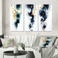 thumbnail image 1 of Designart "Transient Spirit Deep Blue Ink Abstract IV" Abstract Painting Wall Art Set Of 3 - Modern Blue Gallery Wall Set For Home Decor, 1 of 6