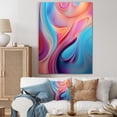 thumbnail image 1 of Designart "Transitional Shapes in Pink and Blue III" Abstract Canvas Wall Art - Modern Pink Abstract Modern Shapes Transitional Hallway Wall Art Decor, 1 of 6