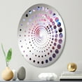 thumbnail image 1 of Designart "Translucent Floral Delight" Rhododendron Spiral Dot Round Wall Mirror - Floral Oval Printed Decorative Mirror - Multiple Color Options, 1 of 5