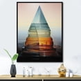thumbnail image 1 of Designart "Translucent Transitions Hardedge Art wall art" Abstract Floater Framed Canvas Print, 1 of 7