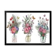 thumbnail image 1 of Designart 'Transparent Vases With Bouquets of Wildflowers II' Farmhouse Framed Art Print, 1 of 4