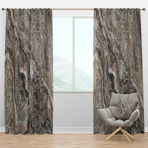 Designart 'Travertine Onyx Tile' Mid-Century Modern Blackout Curtain Panel