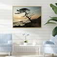 thumbnail image 1 of Designart "Tree Beachside euphony I" Nautical & Beach Floater Framed Wall Art Living Room, 1 of 7