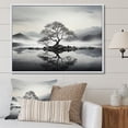 thumbnail image 1 of Designart "Tree Monochrome Ink euphony II" Floral Floater Framed Wall Decor, 1 of 7