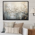 thumbnail image 1 of Designart "Tree Monochrome delicate Reverie I" Floral Floater Framed Canvas Art Print, 1 of 7