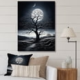 thumbnail image 1 of Designart "Tree Moonlit Charm" Landscape Trees Canvas Print, 1 of 5