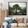 thumbnail image 1 of Designart "Tree Pines II" Landscape Trees Floater Framed Canvas Art Print, 1 of 7