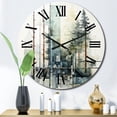 thumbnail image 1 of Designart "Tree Redwood Geometric Silence I" Abstract Oversized Wall Clock, 1 of 5