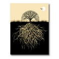 thumbnail image 1 of Designart ' Tree Silhouette With Underground Roots ' Traditional Canvas Wall Art Print, 1 of 4