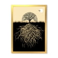 thumbnail image 1 of Designart 'Tree Silhouette With Underground Roots' Traditional Framed Art Print, 1 of 4