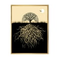 thumbnail image 1 of Designart 'Tree Silhouette With Underground Roots' Traditional Framed Canvas Wall Art Print, 1 of 5