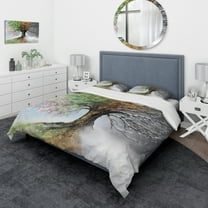 Designart 'Tree with Four Seasons' Traditional Duvet Cover Set