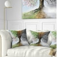 thumbnail image 1 of Designart Tree with Four Seasons - Tree Painting Throw Pillow - 18x18, 1 of 5